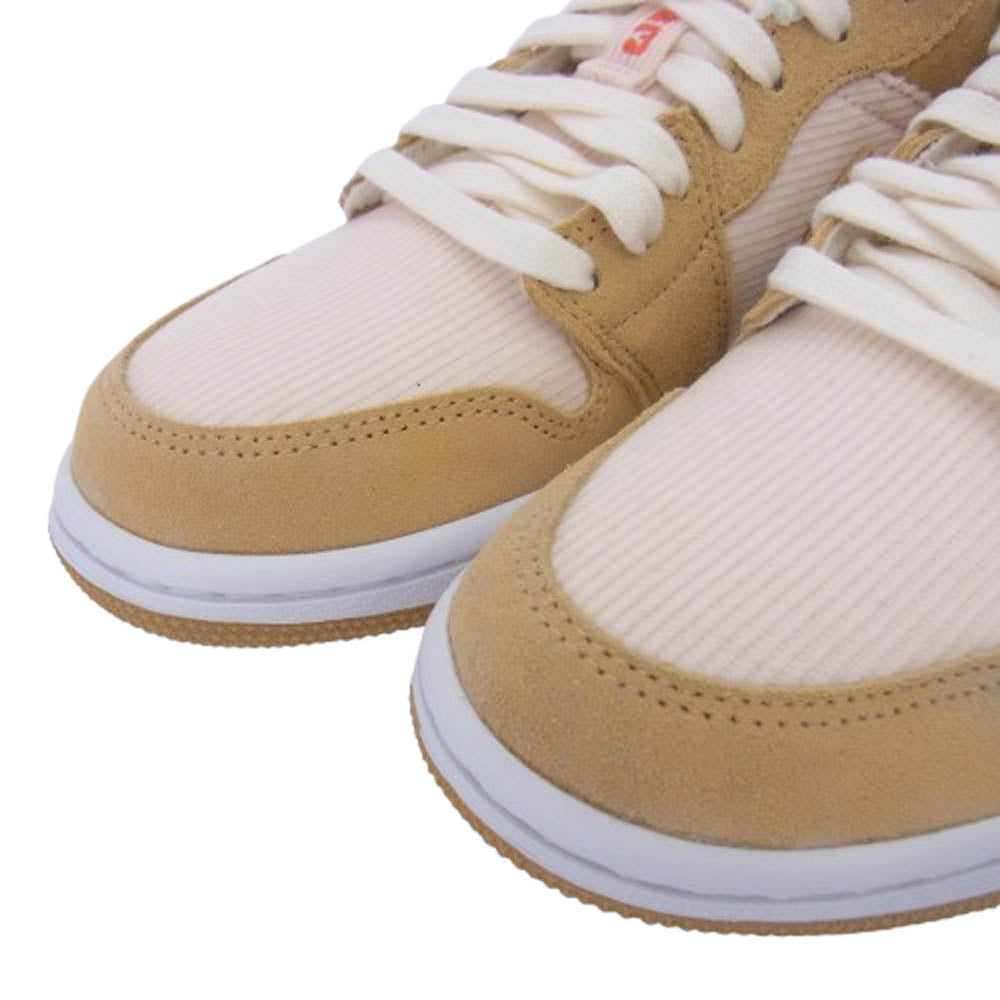NIKE ナイキ DH7820-700 WMNS Air Jordan 1 Low Corduroy And Suede ウィメンズ エアジョーダン ローカット コーデュロイ スエード スニーカー ベージュ系 23.5cm【極上美品】【中古】