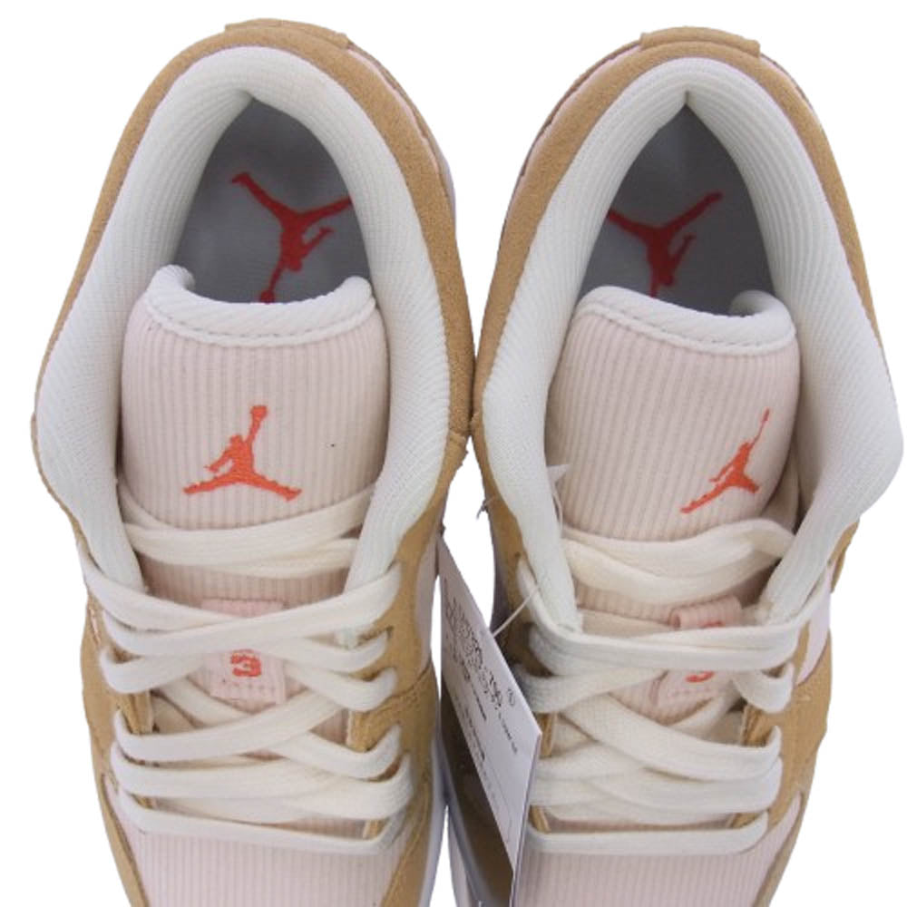 NIKE ナイキ DH7820-700 WMNS Air Jordan 1 Low Corduroy And Suede ウィメンズ エアジョーダン ローカット コーデュロイ スエード スニーカー ベージュ系 23.5cm【極上美品】【中古】