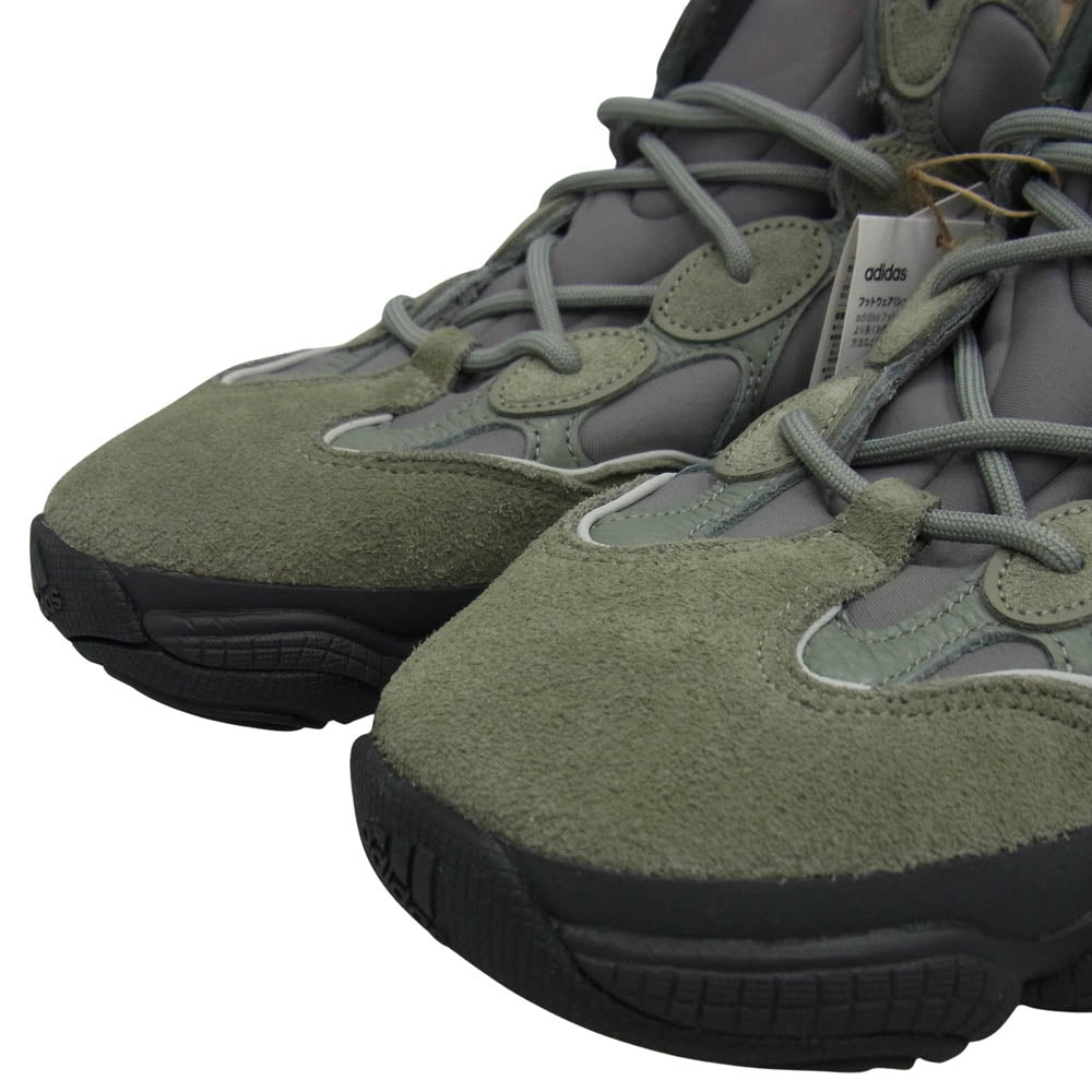 YEEZY BOOST イージーブースト GY0393 YEEZY 500 High Mist Slate イージーブースト 500 ハイ ミストスレイト スニーカー モスグリーン系 26cm【極上美品】【中古】