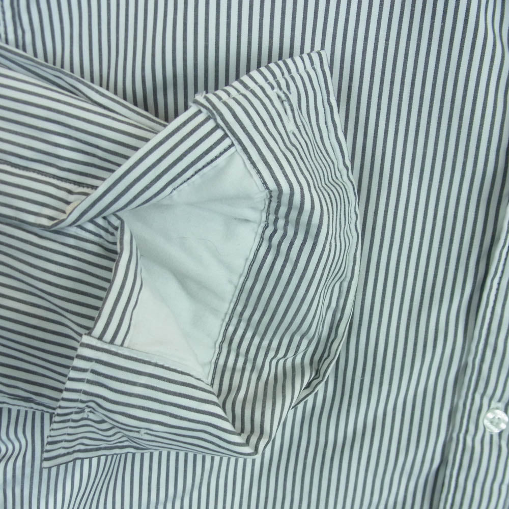 STUSSY ステューシー パデッド シャツ ストライプ 中綿サーモライト シャツジャケット グレー系 L【中古】