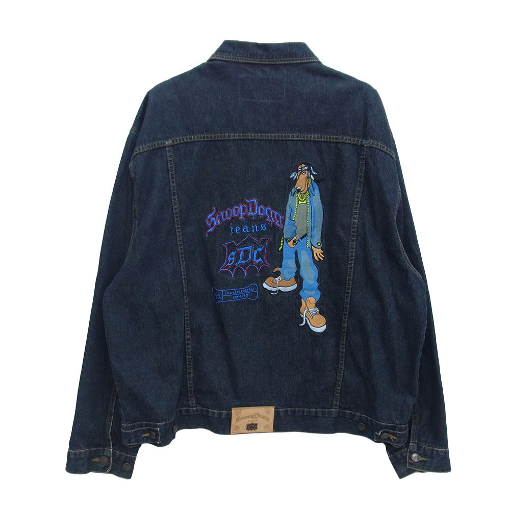 スヌープドッグ Clothing Denim Jacket バック刺繍 オーバーサイズ Gジャン デニムジャケット インディゴブルー系 XL【中古】
