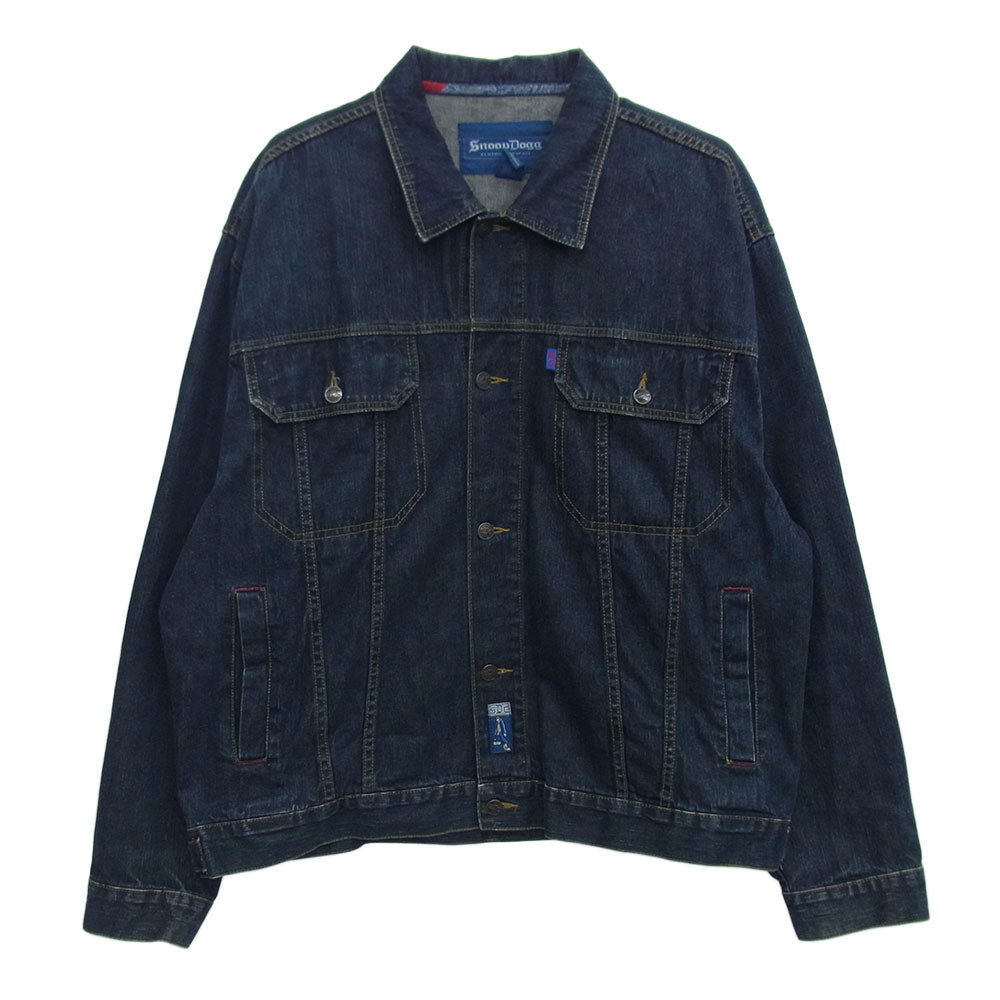 スヌープドッグ Clothing Denim Jacket バック刺繍 オーバーサイズ Gジャン デニムジャケット インディゴブルー系 XL【中古】