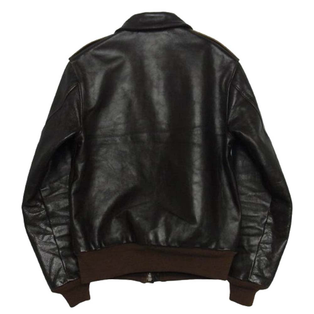 The REAL McCOY'S ザリアルマッコイズ MJ12103 TYPE A-2 McCOY'S MFG.CO. ホースハイド レザー フライトジャケット ブラウン系 38【中古】