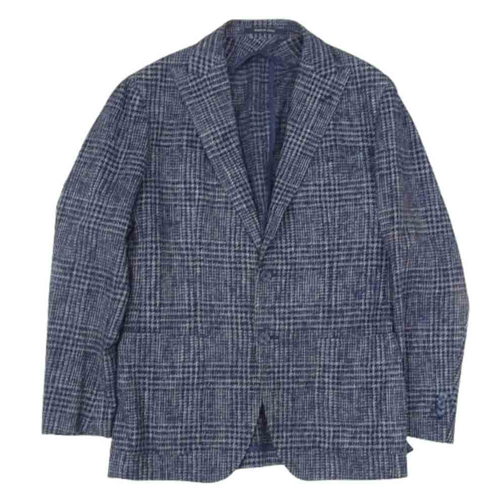 タリアトーレ 1SMC26K イタリア製 MONTECARLO モンテカルロ ピークドラペル 2B テーラードジャケット ネイビー系 46【中古】
