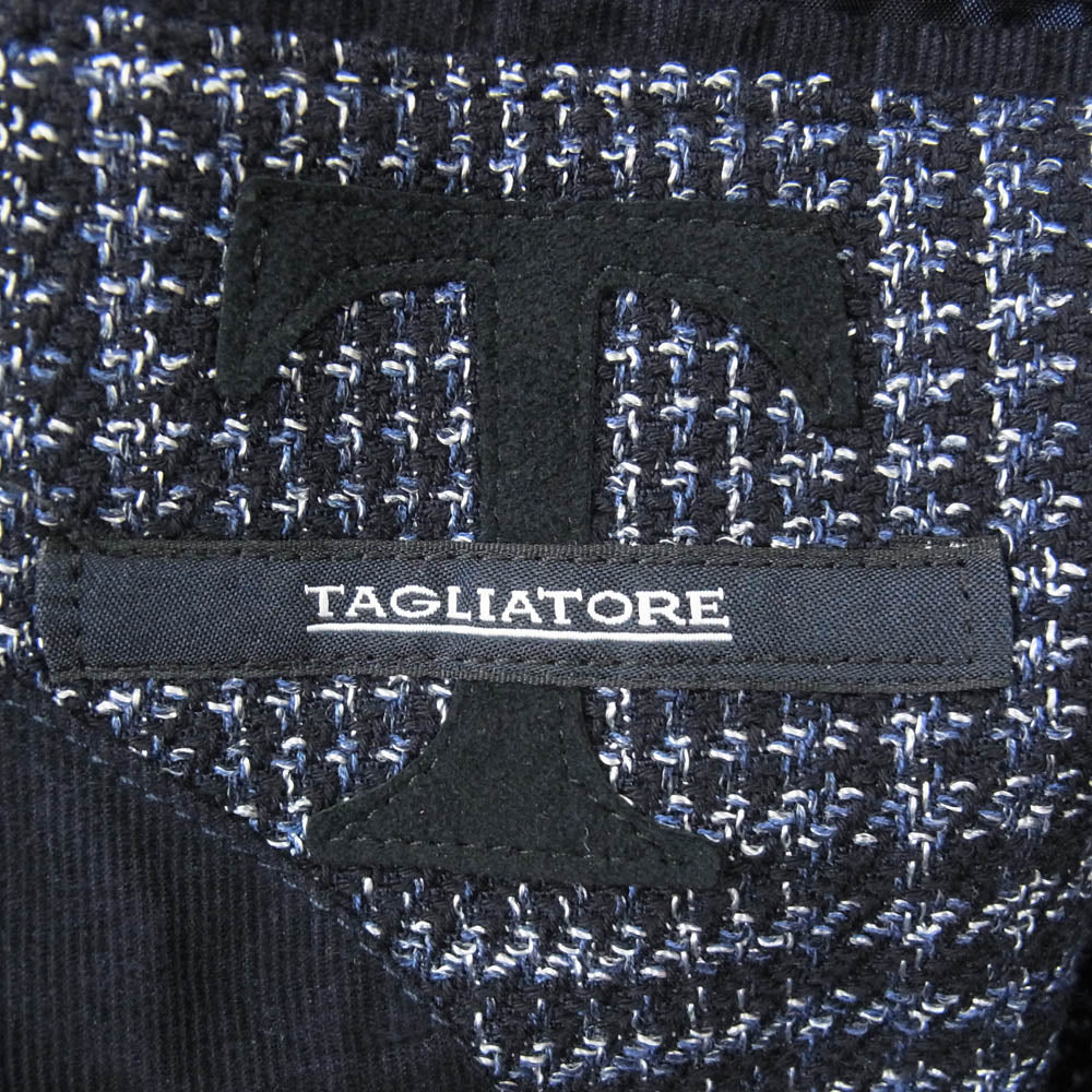 タリアトーレ 1SMC26K イタリア製 MONTECARLO モンテカルロ ピークドラペル 2B テーラードジャケット ネイビー系 46【中古】