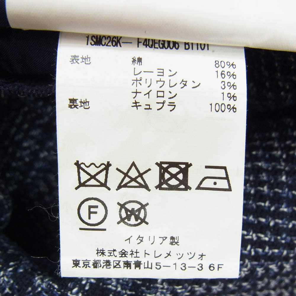 タリアトーレ 1SMC26K イタリア製 MONTECARLO モンテカルロ ピークドラペル 2B テーラードジャケット ネイビー系 46【中古】