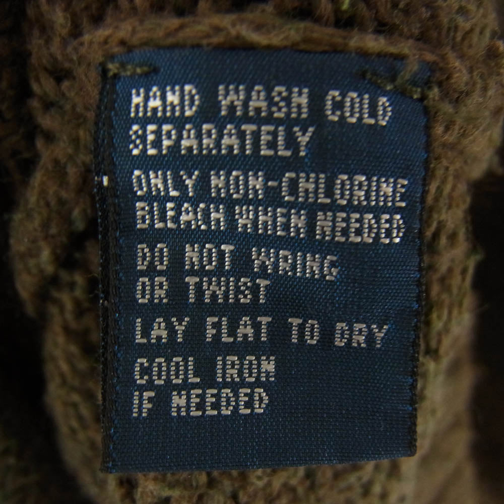 POLO RALPH LAUREN ポロ・ラルフローレン リネン混 ポニー刺繍 クルーネック ニット ブラウン系 L【中古】