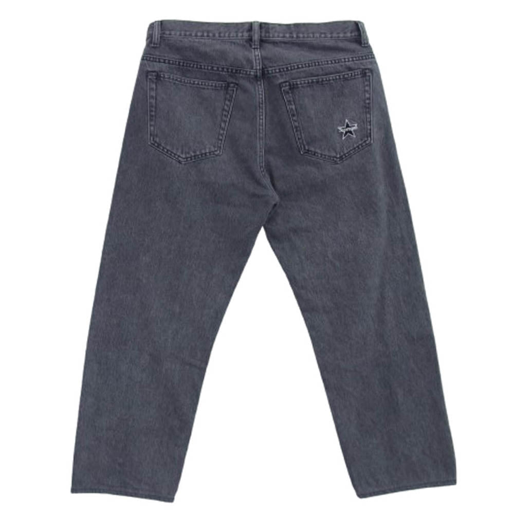 Supreme シュプリーム Washed Regular Jean ウォッシュ加工 スターロゴパッチ ボタンフライ レギュラーストレート デニム パンツ グレー系【中古】