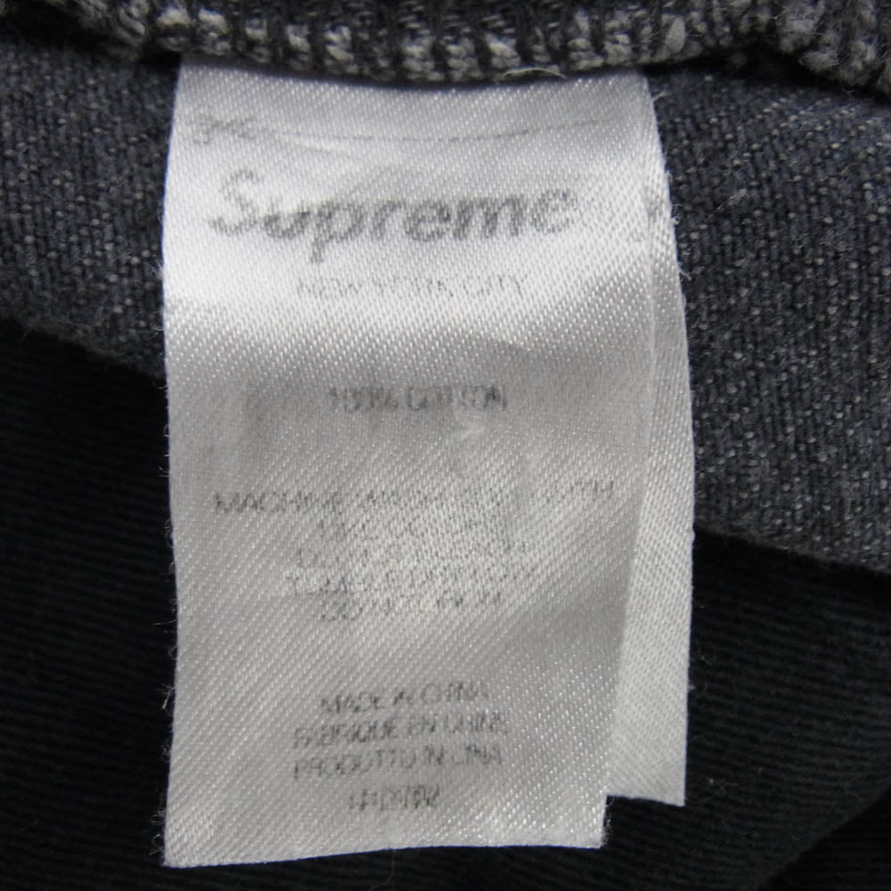 Supreme シュプリーム Washed Regular Jean ウォッシュ加工 スターロゴパッチ ボタンフライ レギュラーストレート デニム パンツ グレー系【中古】