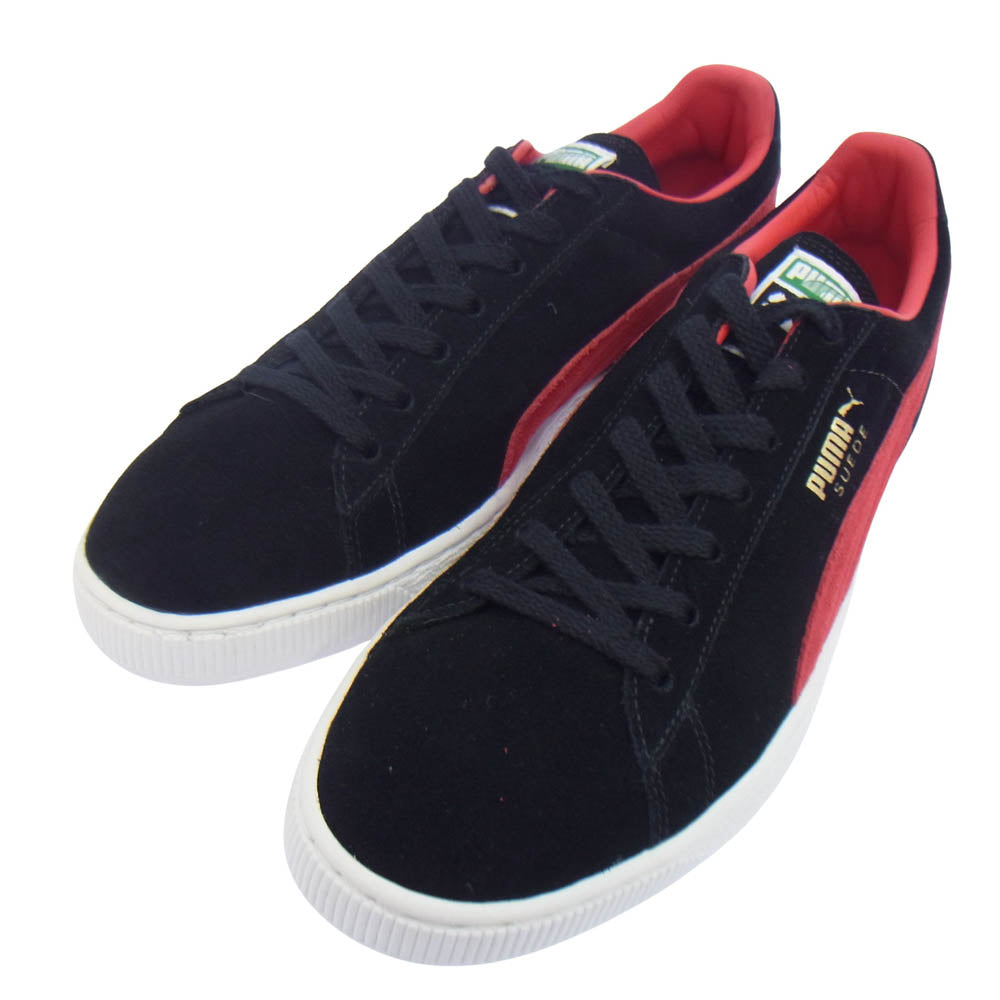 PUMA プーマ 352634 27 SUEDE CLASSIC＋ スウェード クラシック ローカット スニーカー ブラック系 レッド系 30cm【新古品】【未使用】【中古】