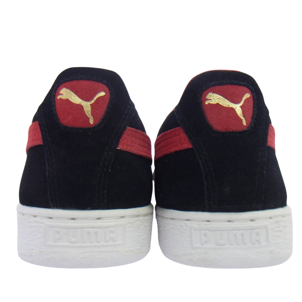 PUMA プーマ 352634 27 SUEDE CLASSIC＋ スウェード クラシック ローカット スニーカー ブラック系 レッド系 30cm【新古品】【未使用】【中古】