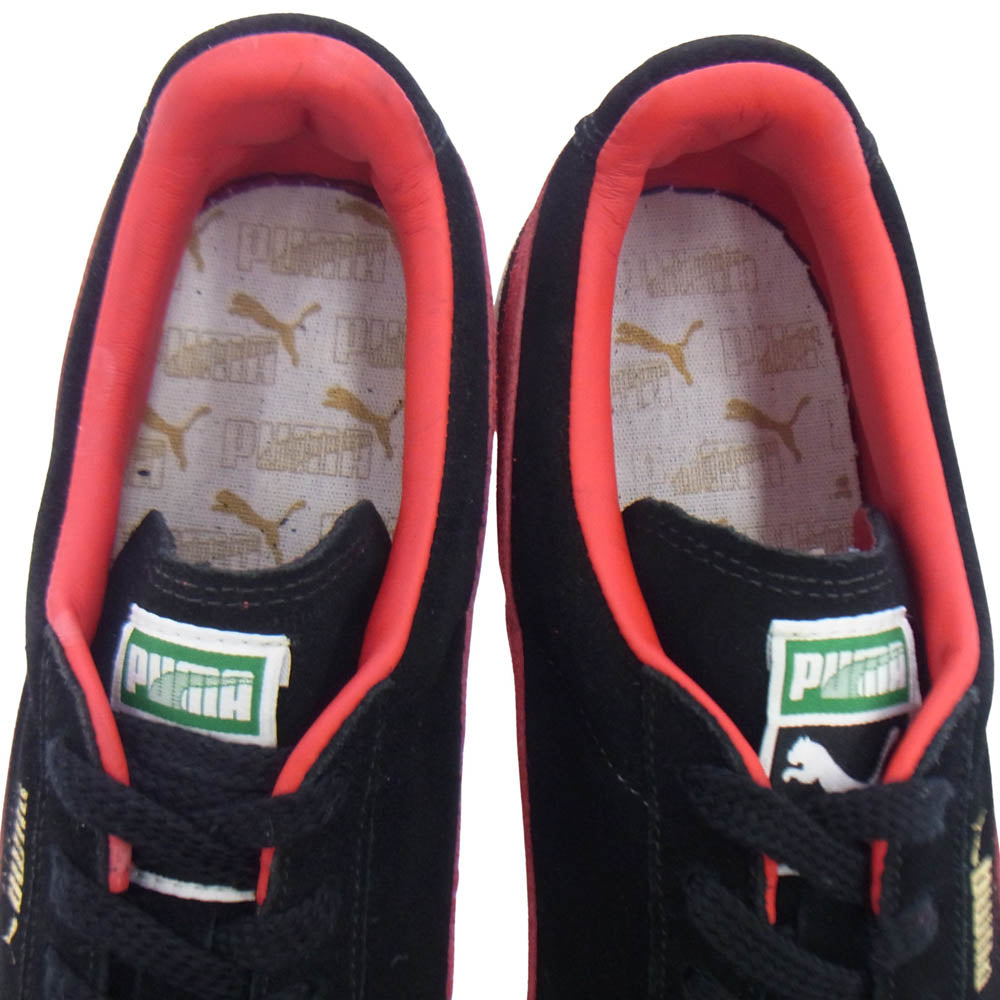 PUMA プーマ 352634 27 SUEDE CLASSIC＋ スウェード クラシック ローカット スニーカー ブラック系 レッド系 30cm【新古品】【未使用】【中古】
