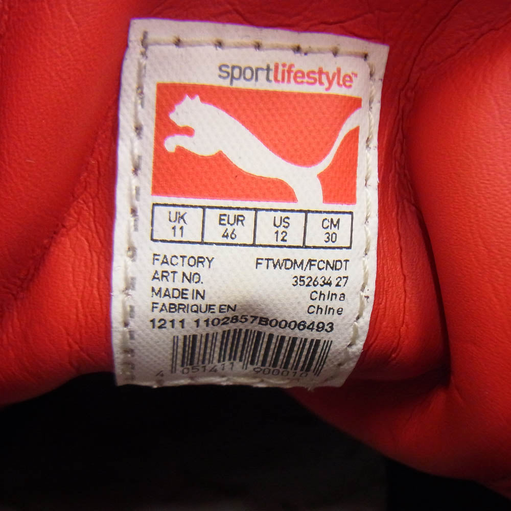 PUMA プーマ 352634 27 SUEDE CLASSIC＋ スウェード クラシック ローカット スニーカー ブラック系 レッド系 30cm【新古品】【未使用】【中古】