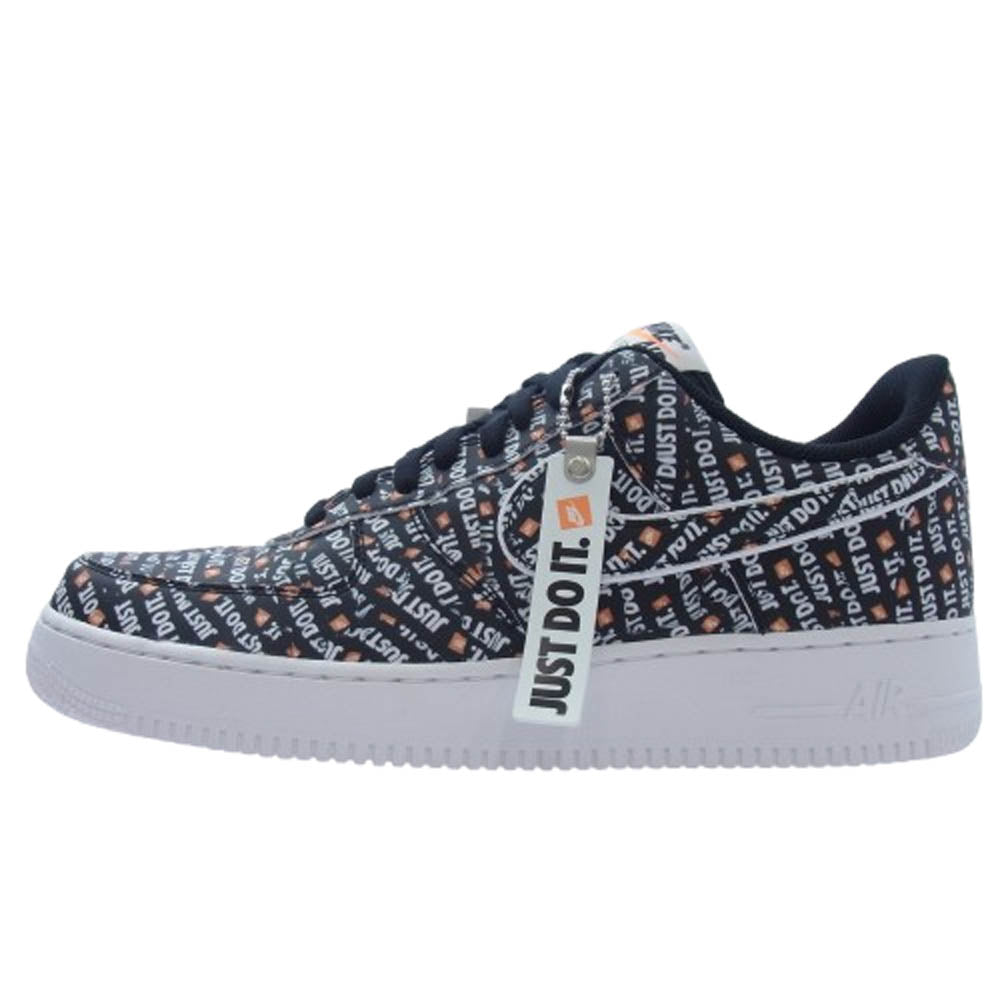 NIKE ナイキ AO6296-001 AIR FORCE1 07 PRM JDI ナイキ エア フォース 1 07 LV8 JUST DO IT ローカット スニーカー ブラック系 ホワイト系 29cm【新古品】【未使用】【中古】