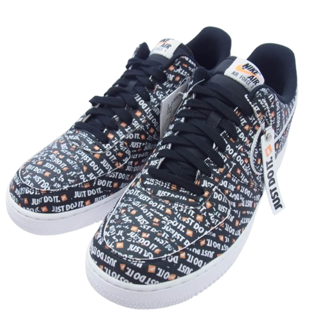 NIKE ナイキ AO6296-001 AIR FORCE1 07 PRM JDI ナイキ エア フォース 1 07 LV8 JUST DO IT ローカット スニーカー ブラック系 ホワイト系 29cm【新古品】【未使用】【中古】