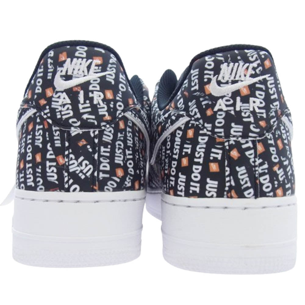 NIKE ナイキ AO6296-001 AIR FORCE1 07 PRM JDI ナイキ エア フォース 1 07 LV8 JUST DO IT ローカット スニーカー ブラック系 ホワイト系 29cm【新古品】【未使用】【中古】