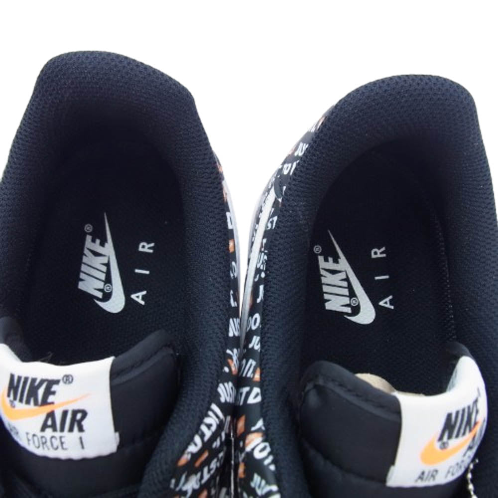 NIKE ナイキ AO6296-001 AIR FORCE1 07 PRM JDI ナイキ エア フォース 1 07 LV8 JUST DO IT ローカット スニーカー ブラック系 ホワイト系 29cm【新古品】【未使用】【中古】