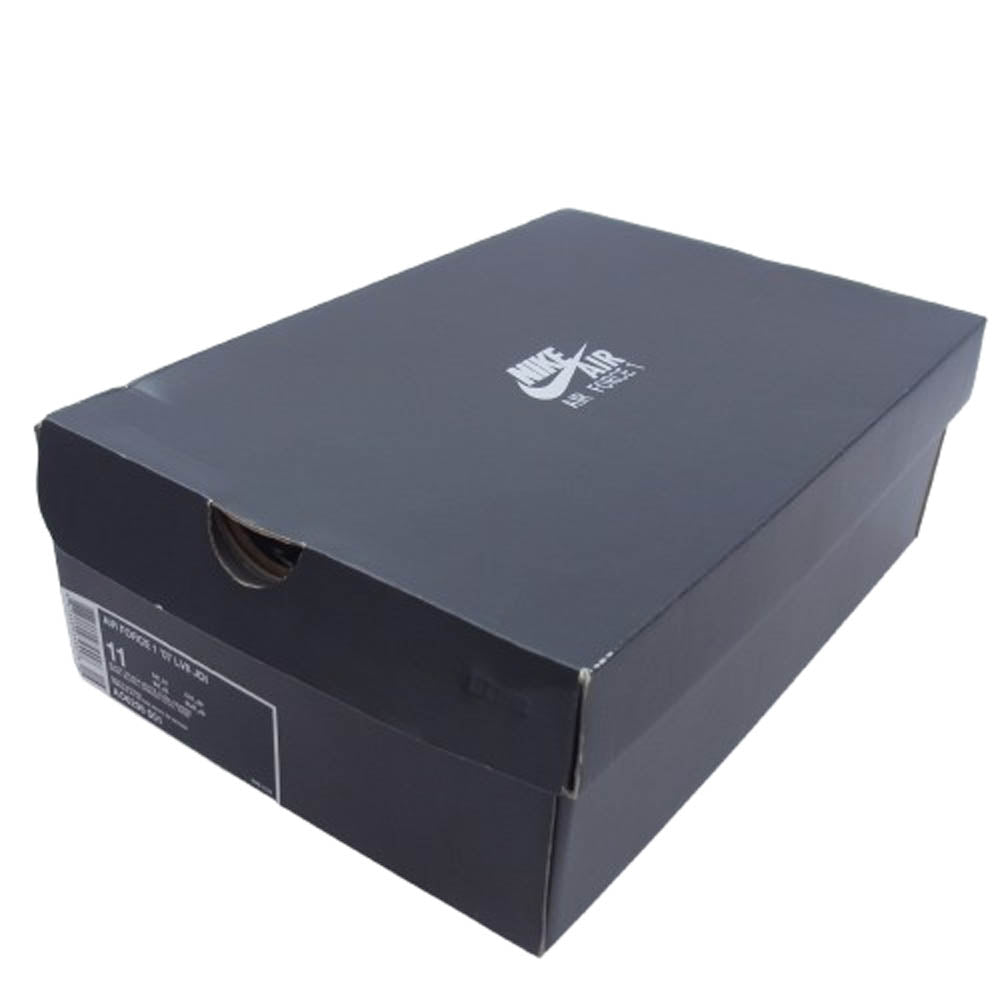 NIKE ナイキ AO6296-001 AIR FORCE1 07 PRM JDI ナイキ エア フォース 1 07 LV8 JUST DO IT ローカット スニーカー ブラック系 ホワイト系 29cm【新古品】【未使用】【中古】