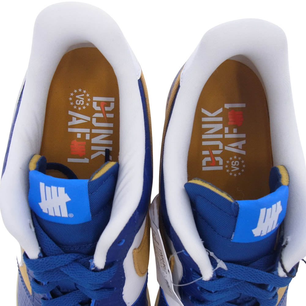 NIKE ナイキ DM8462-400 ×UNDEFEATED AIR FORCE 1 LOW SP アンディフィーテッド エアフォース ローカットスニーカー イエロー系 ブルー系 29cm【新古品】【未使用】【中古】