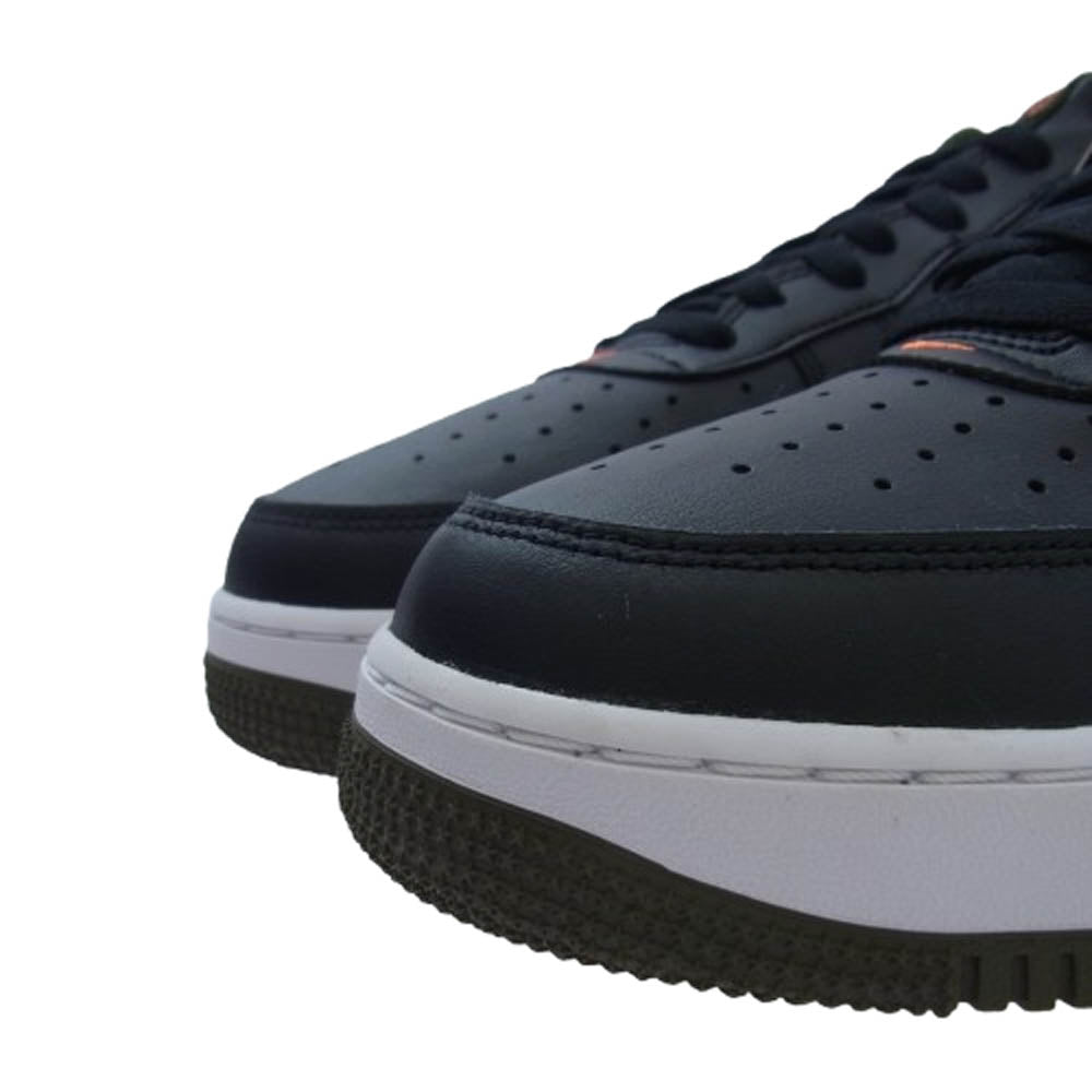 NIKE ナイキ DH7440-001 AIR FORCE 1 07 LV8 HOOPS エア フォース フープス2タイプ ローカット スニーカー ブラック系 オレンジ系 30cm【新古品】【未使用】【中古】