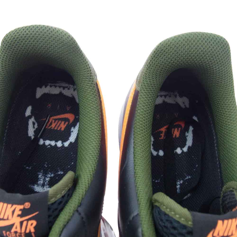 NIKE ナイキ DH7440-001 AIR FORCE 1 07 LV8 HOOPS エア フォース フープス2タイプ ローカット スニーカー ブラック系 オレンジ系 30cm【新古品】【未使用】【中古】
