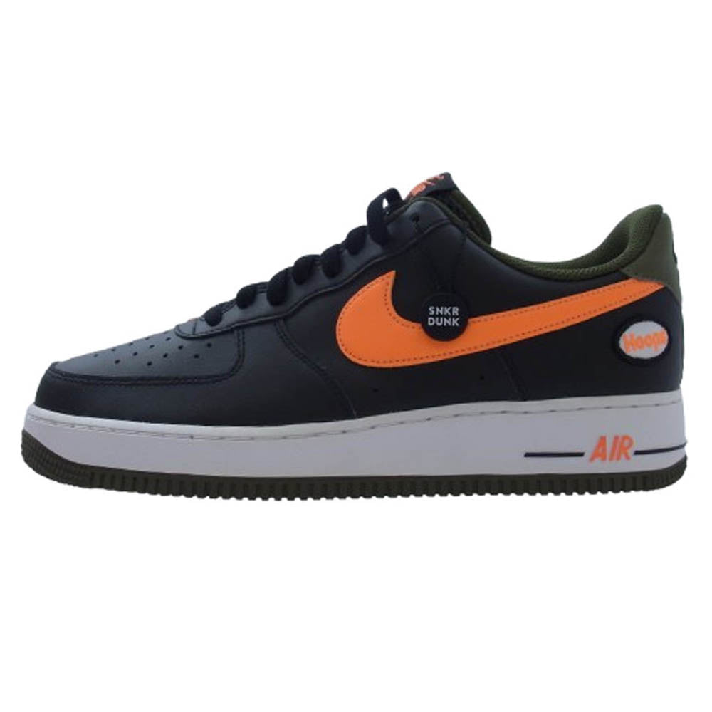NIKE ナイキ DH7440-001 AIR FORCE 1 07 LV8 HOOPS エア フォース フープス2タイプ ローカット スニーカー ブラック系 オレンジ系 29cm【新古品】【未使用】【中古】