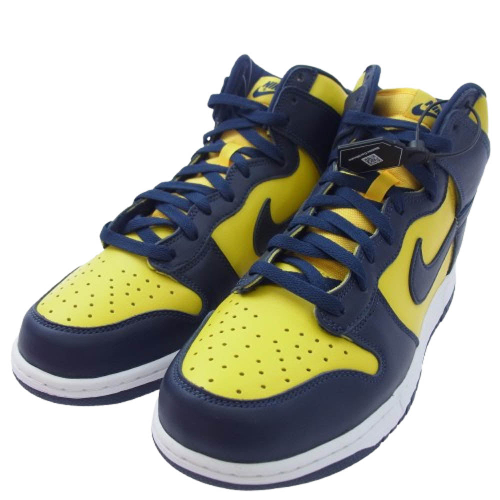 NIKE ナイキ cz8149-700 DUNK HI SP MICHIGAN 2020 ダンク ハイ ミシガン ハイカット スニーカー イエロー系 ネイビー系 30cm【新古品】【未使用】【中古】