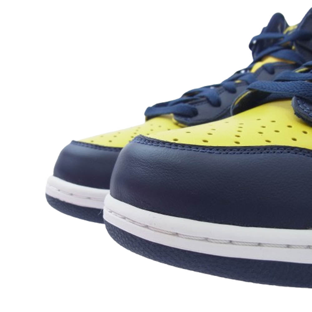 NIKE ナイキ cz8149-700 DUNK HI SP MICHIGAN 2020 ダンク ハイ ミシガン ハイカット スニーカー イエロー系 ネイビー系 30cm【新古品】【未使用】【中古】