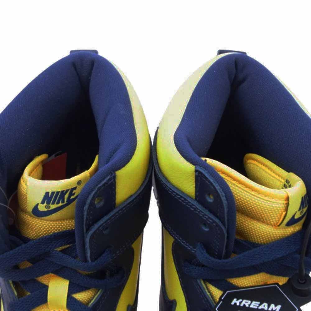 NIKE ナイキ cz8149-700 DUNK HI SP MICHIGAN 2020 ダンク ハイ ミシガン ハイカット スニーカー イエロー系 ネイビー系 30cm【新古品】【未使用】【中古】