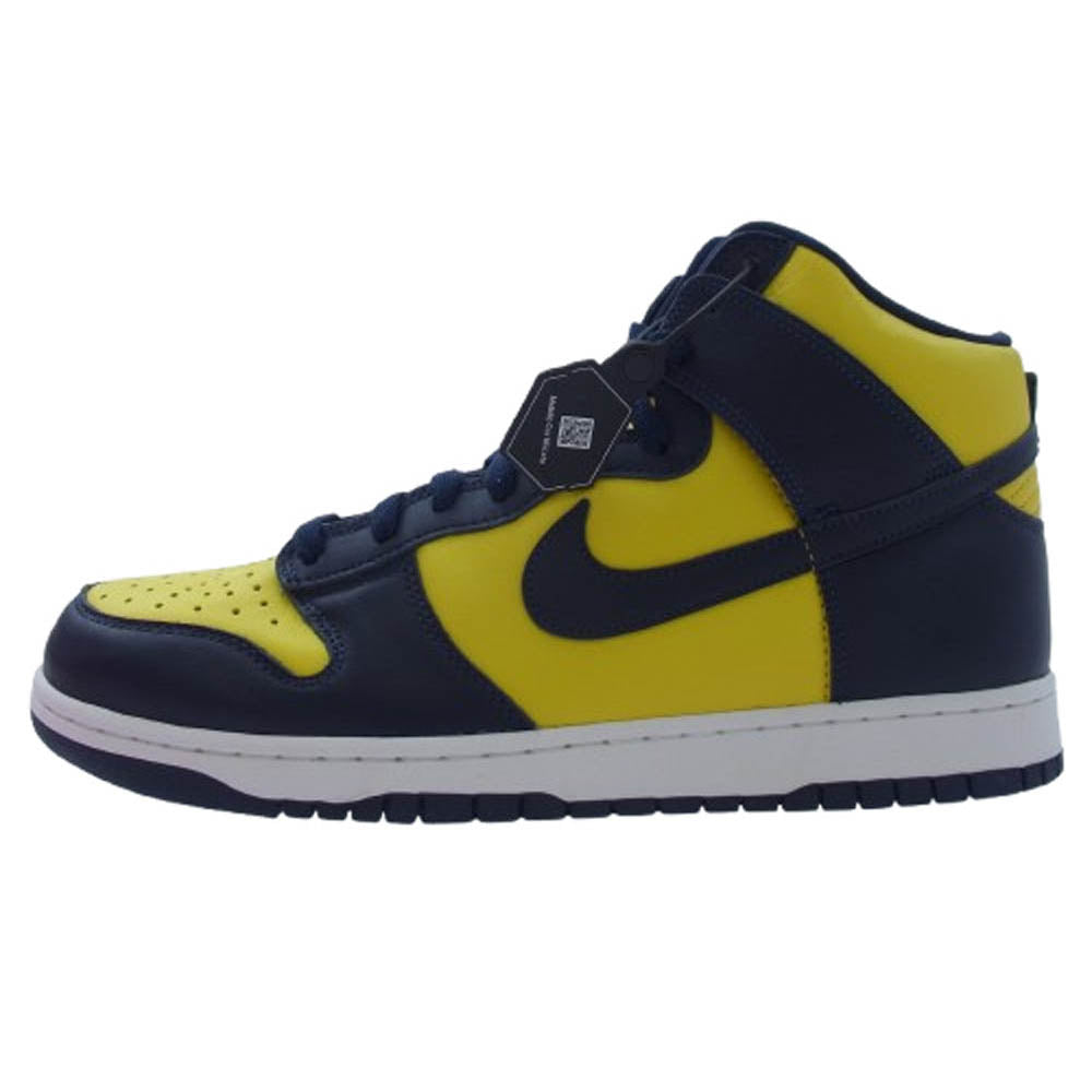 NIKE ナイキ cz8149-700 DUNK HI SP MICHIGAN 2020 ダンク ハイ ミシガン ハイカット スニーカー イエロー系 ネイビー系 30cm【新古品】【未使用】【中古】