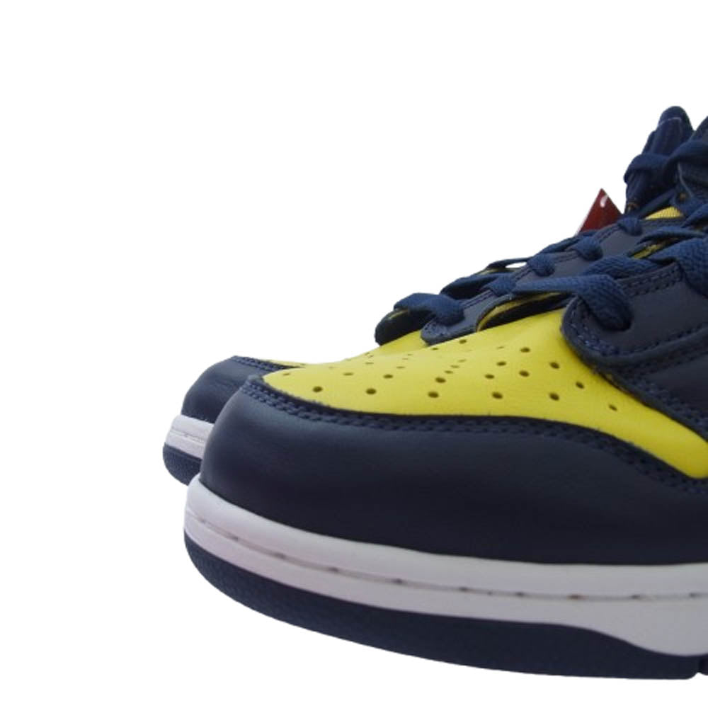 NIKE ナイキ cz8149-700 DUNK HI SP MICHIGAN 2020 ダンク ハイ ミシガン ハイカット スニーカー イエロー系 ネイビー系 30cm【新古品】【未使用】【中古】