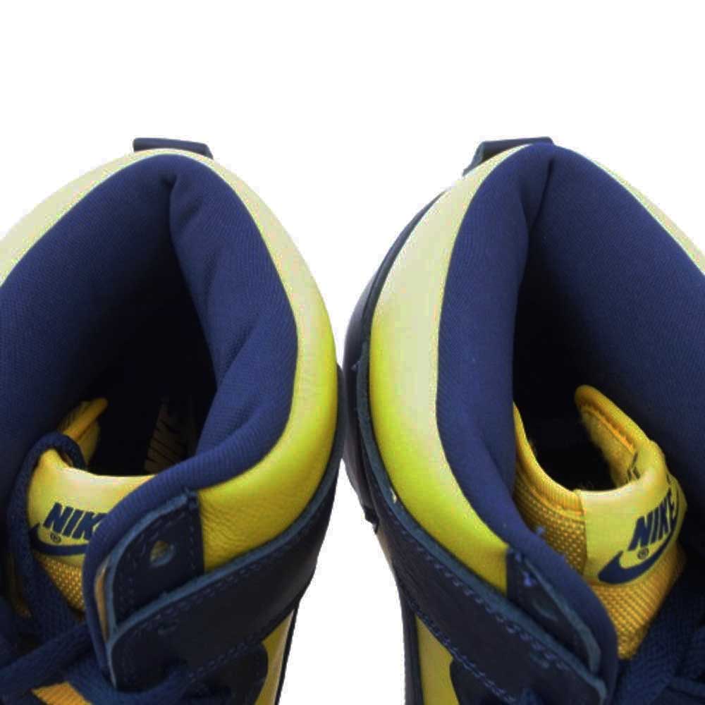 NIKE ナイキ cz8149-700 DUNK HI SP MICHIGAN 2020 ダンク ハイ ミシガン ハイカット スニーカー イエロー系 ネイビー系 30cm【新古品】【未使用】【中古】