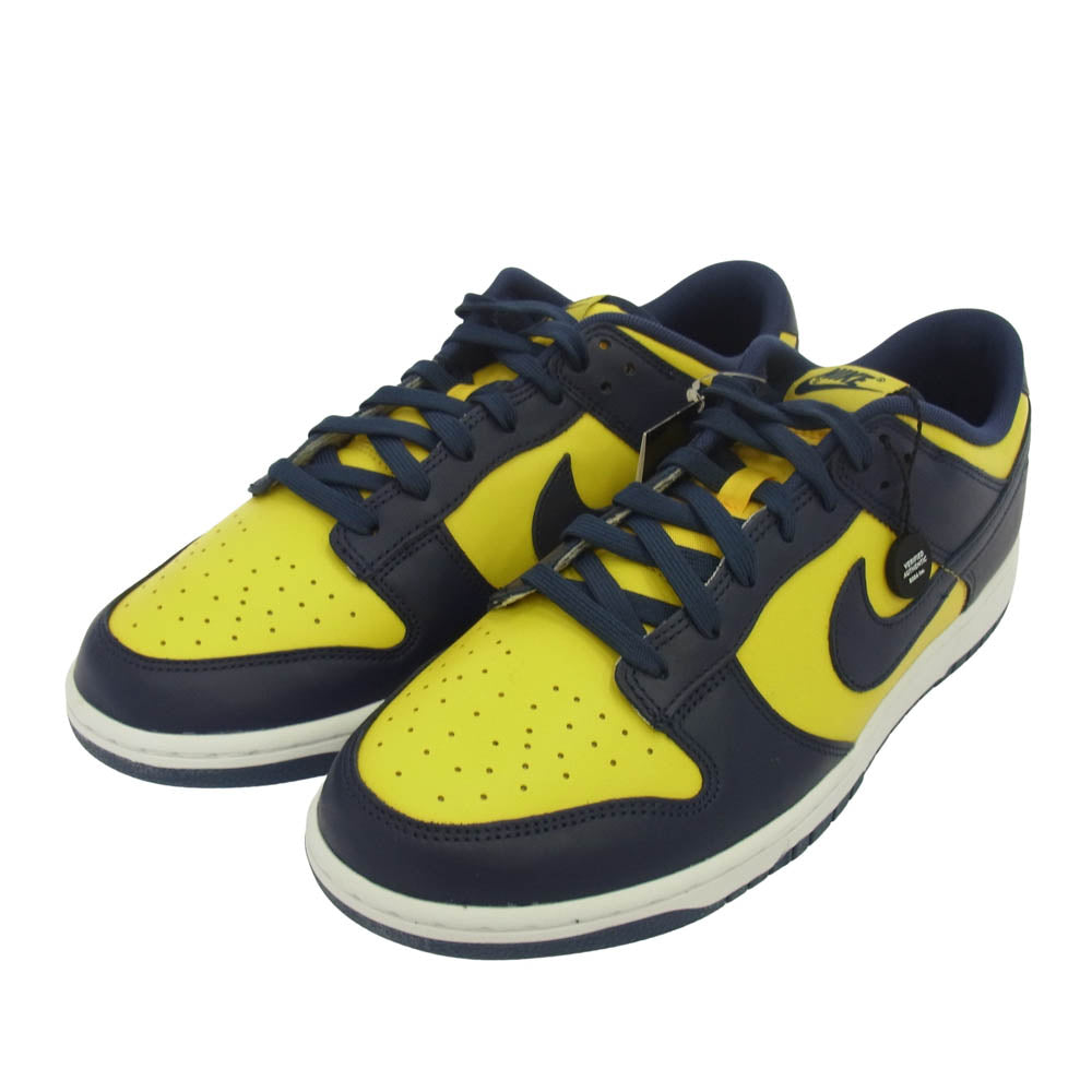 NIKE ナイキ DD1391-700 DUNK LOW MICHIGAN ダンク ミシガン ローカットスニーカー イエロー系 ネイビー系 29cm【新古品】【未使用】【中古】