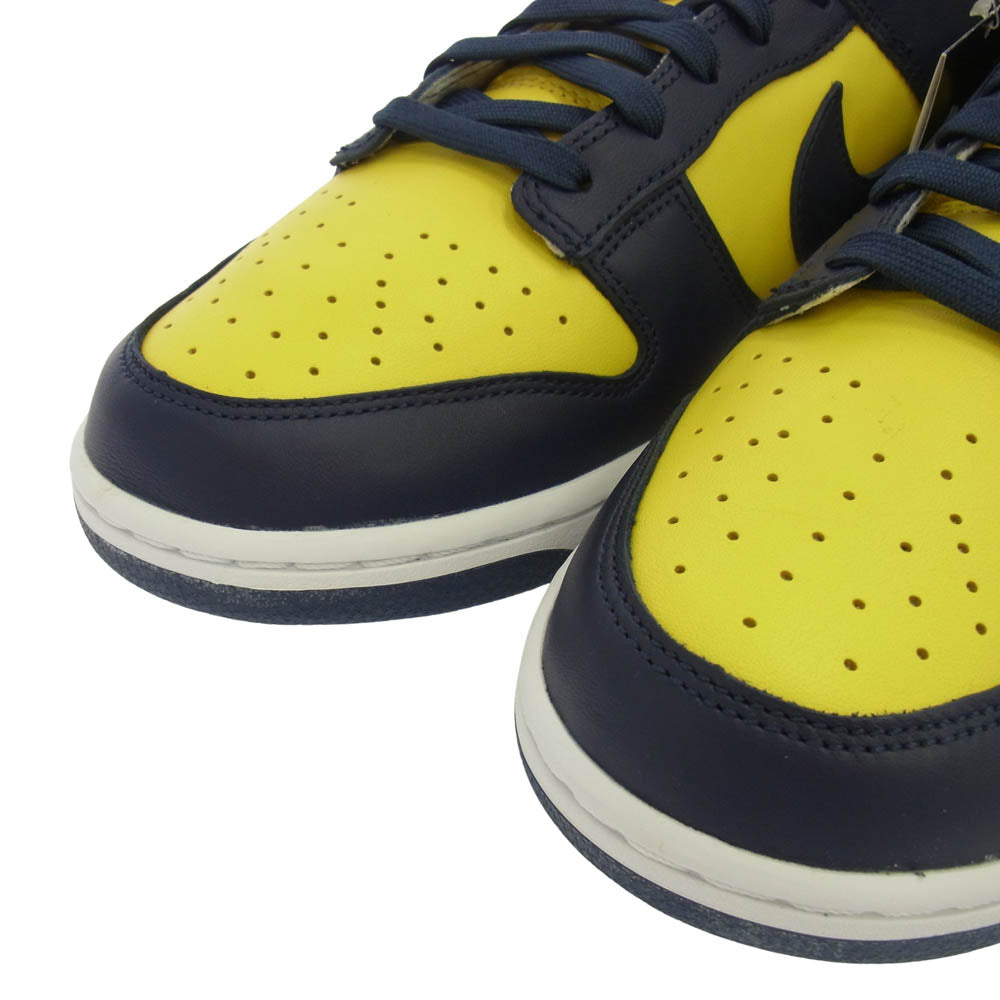 NIKE ナイキ DD1391-700 DUNK LOW MICHIGAN ダンク ミシガン ローカットスニーカー イエロー系 ネイビー系 29cm【新古品】【未使用】【中古】