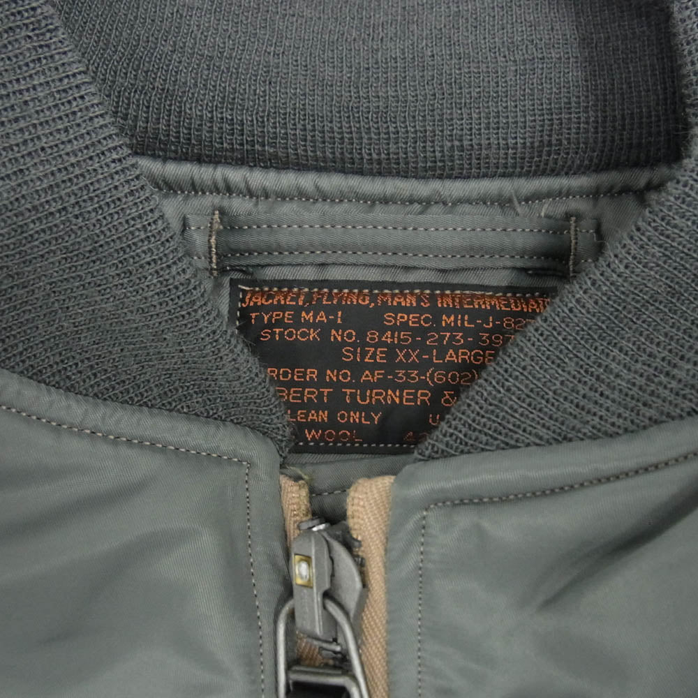 Buzz Rickson's バズリクソンズ BR15571 MA-1 フライトジャケット 1st MODEL 319th FTR. アウター ミリタリー ジャケット カーキ系 グレー系 XXL【新古品】【未使用】【中古】