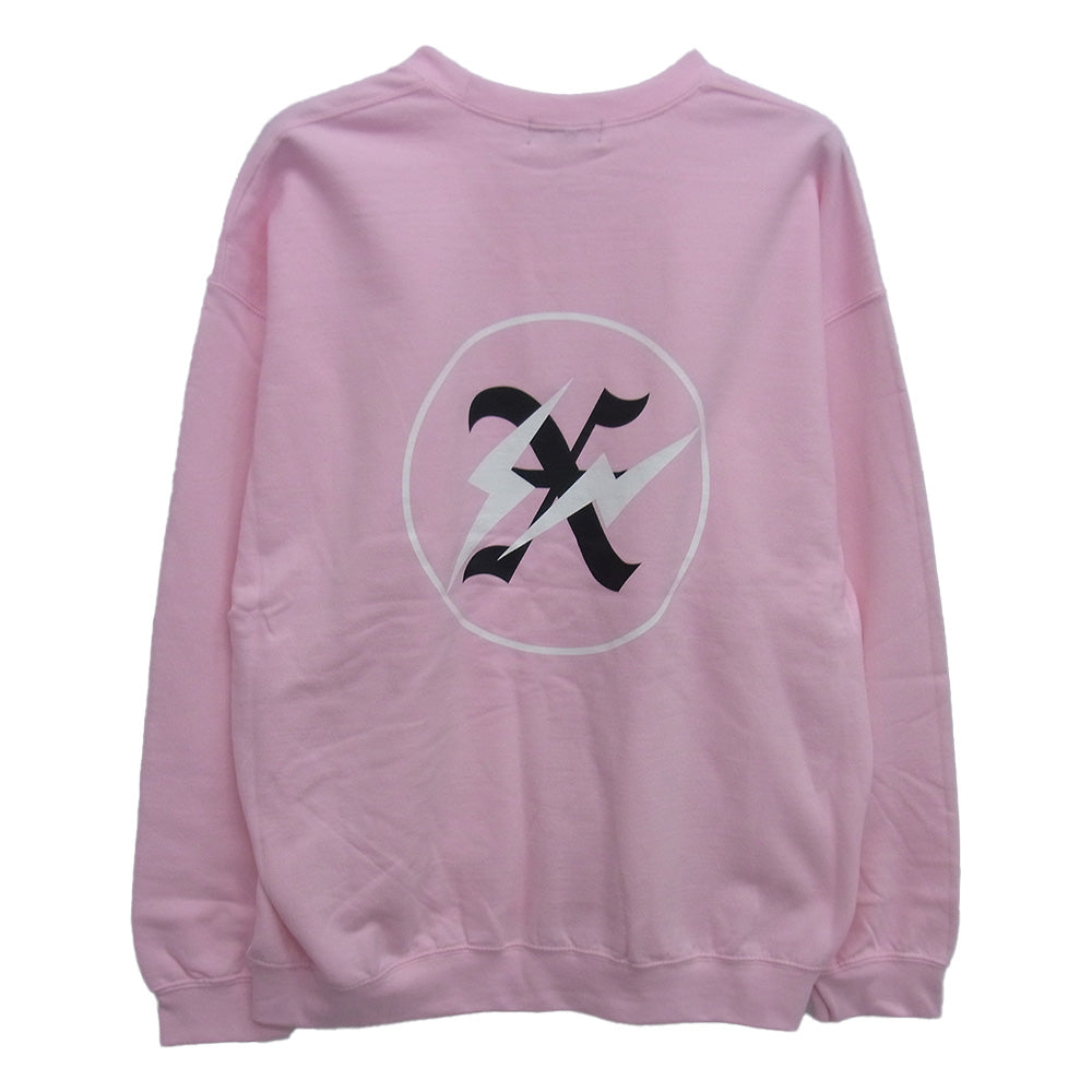 GOD SELECTION XXX ゴッドセレクション GX-S25-12FCS-01 x FRAGMENT Crew Neck 12th Anniversary フラグメント クルー ネック スウェット ピンク系 XL【美品】【中古】