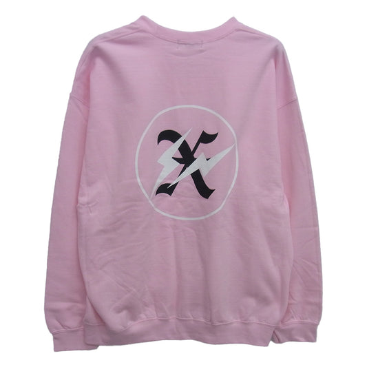 GOD SELECTION XXX ゴッドセレクション GX-S25-12FCS-01 x FRAGMENT Crew Neck 12th Anniversary フラグメント クルー ネック スウェット ピンク系 XL【美品】【中古】