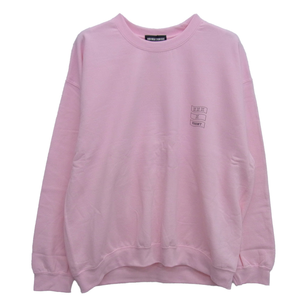 GOD SELECTION XXX ゴッドセレクション GX-S25-12FCS-01 x FRAGMENT Crew Neck 12th Anniversary フラグメント クルー ネック スウェット ピンク系 XL【美品】【中古】