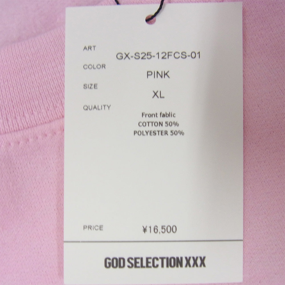 GOD SELECTION XXX ゴッドセレクション GX-S25-12FCS-01 x FRAGMENT Crew Neck 12th Anniversary フラグメント クルー ネック スウェット ピンク系 XL【美品】【中古】