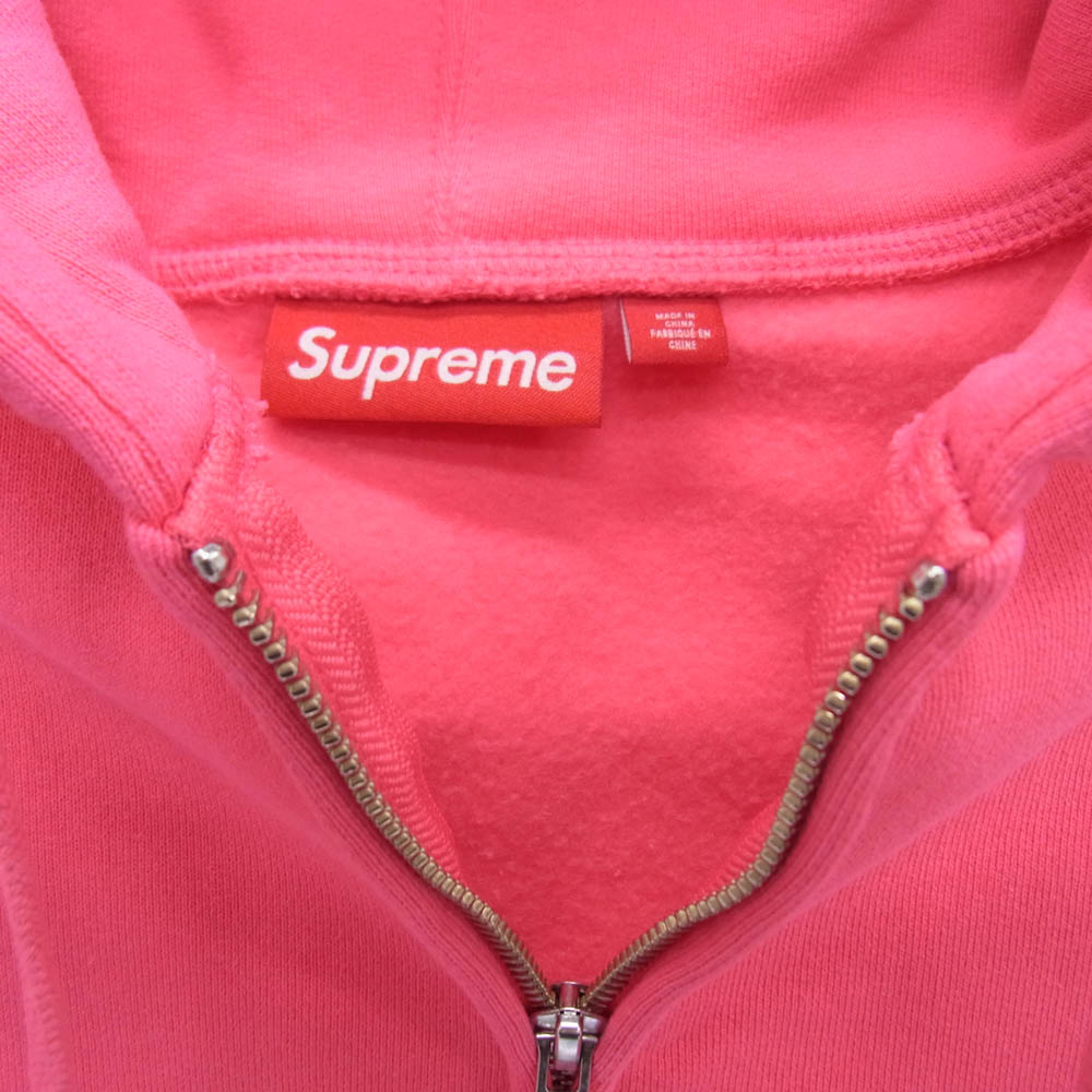 Supreme シュプリーム 25SS Big Logo Zip Up Hooded Sweatshirt ビッグ ロゴ フーデッド ジップアップ パーカー ピンク系 XL【極上美品】【中古】