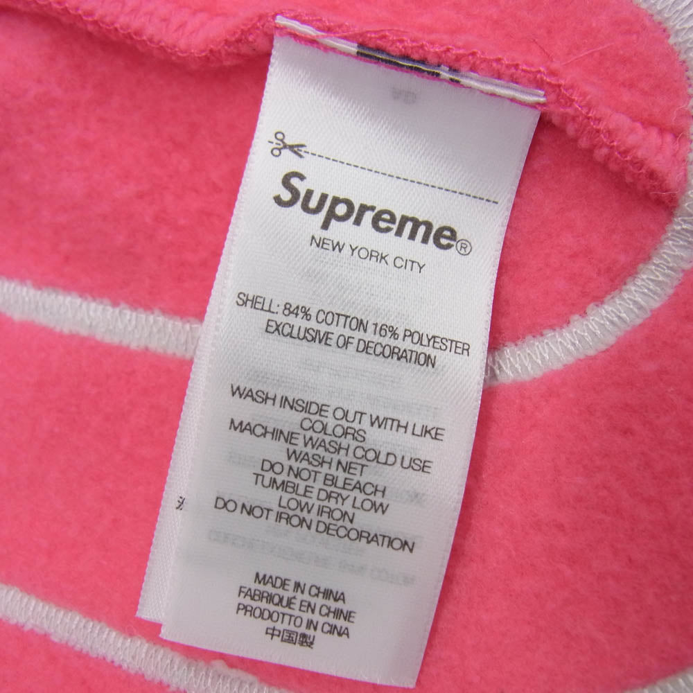 Supreme シュプリーム 25SS Big Logo Zip Up Hooded Sweatshirt ビッグ ロゴ フーデッド ジップアップ パーカー ピンク系 XL【極上美品】【中古】