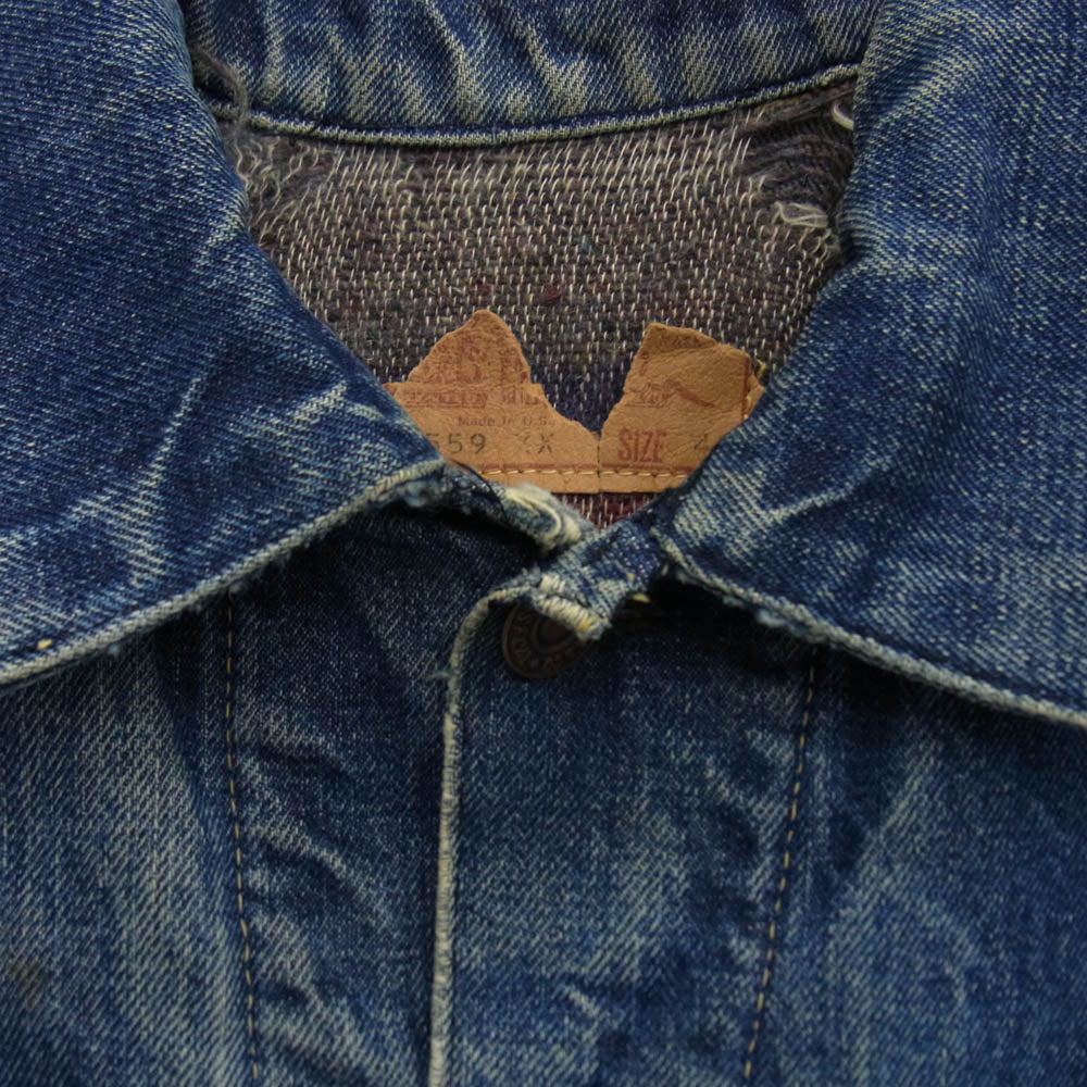 Levi's リーバイス ヴィンテージ オリジナル 60s 559 BIGE ブランケット ボタン裏刻印O デニムジャケット インディゴブルー系【中古】