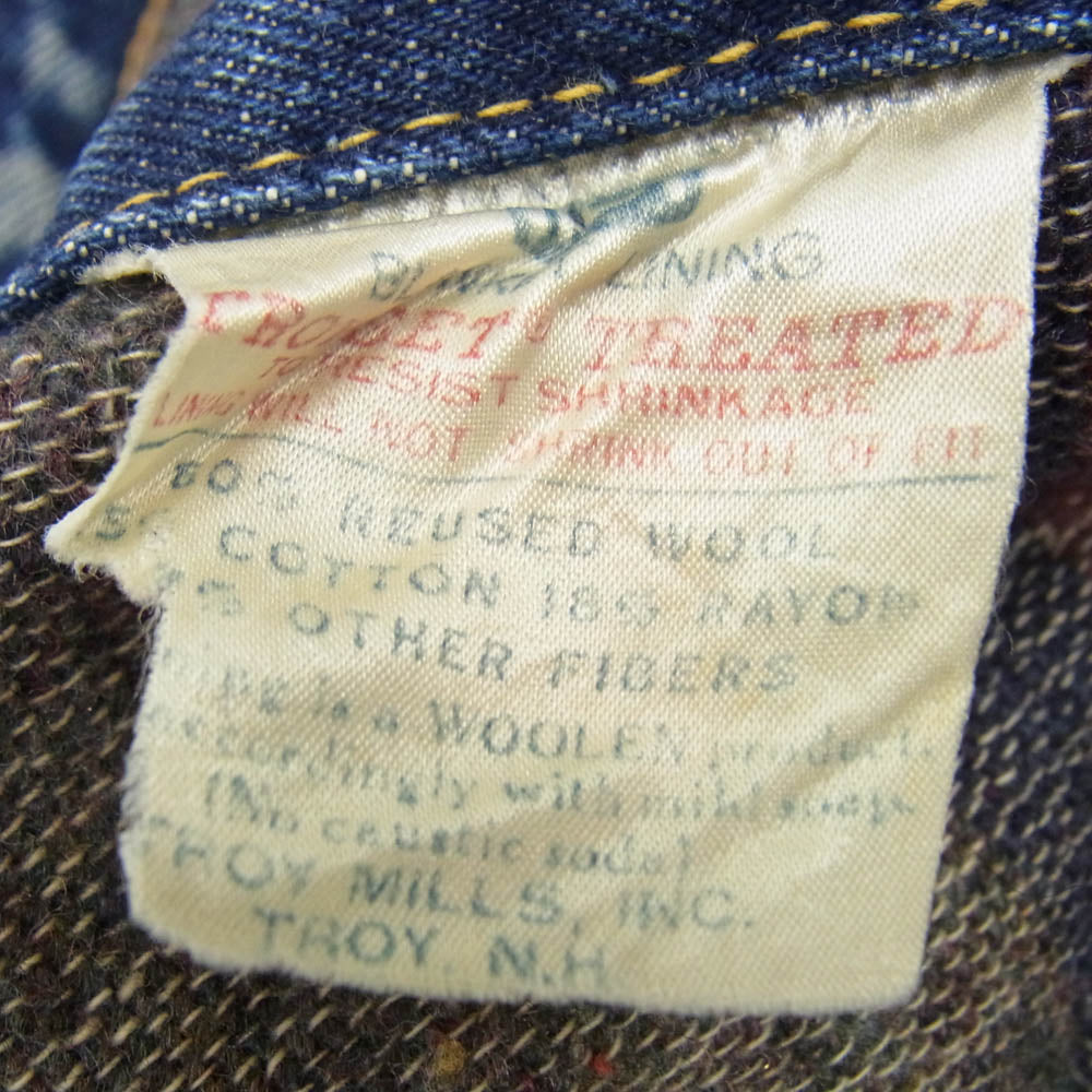 Levi's リーバイス ヴィンテージ オリジナル 60s 559 BIGE ブランケット ボタン裏刻印O デニムジャケット インディゴブルー系【中古】