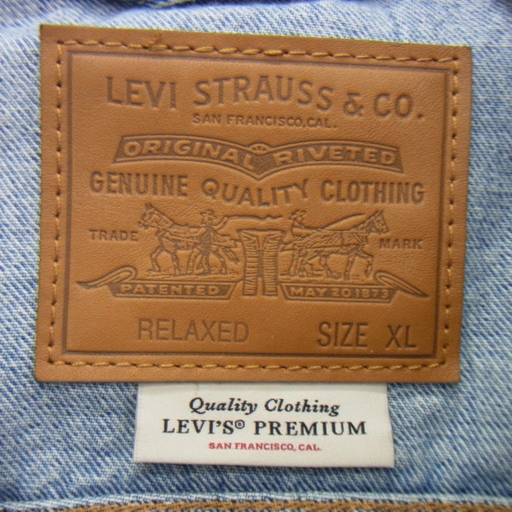 Levi's リーバイス PC9-A3174-0006 TYPE I TRUCKER JACKET ダメージ加工 トラッカー デニム ジャケット ライトブルー系 XL【中古】