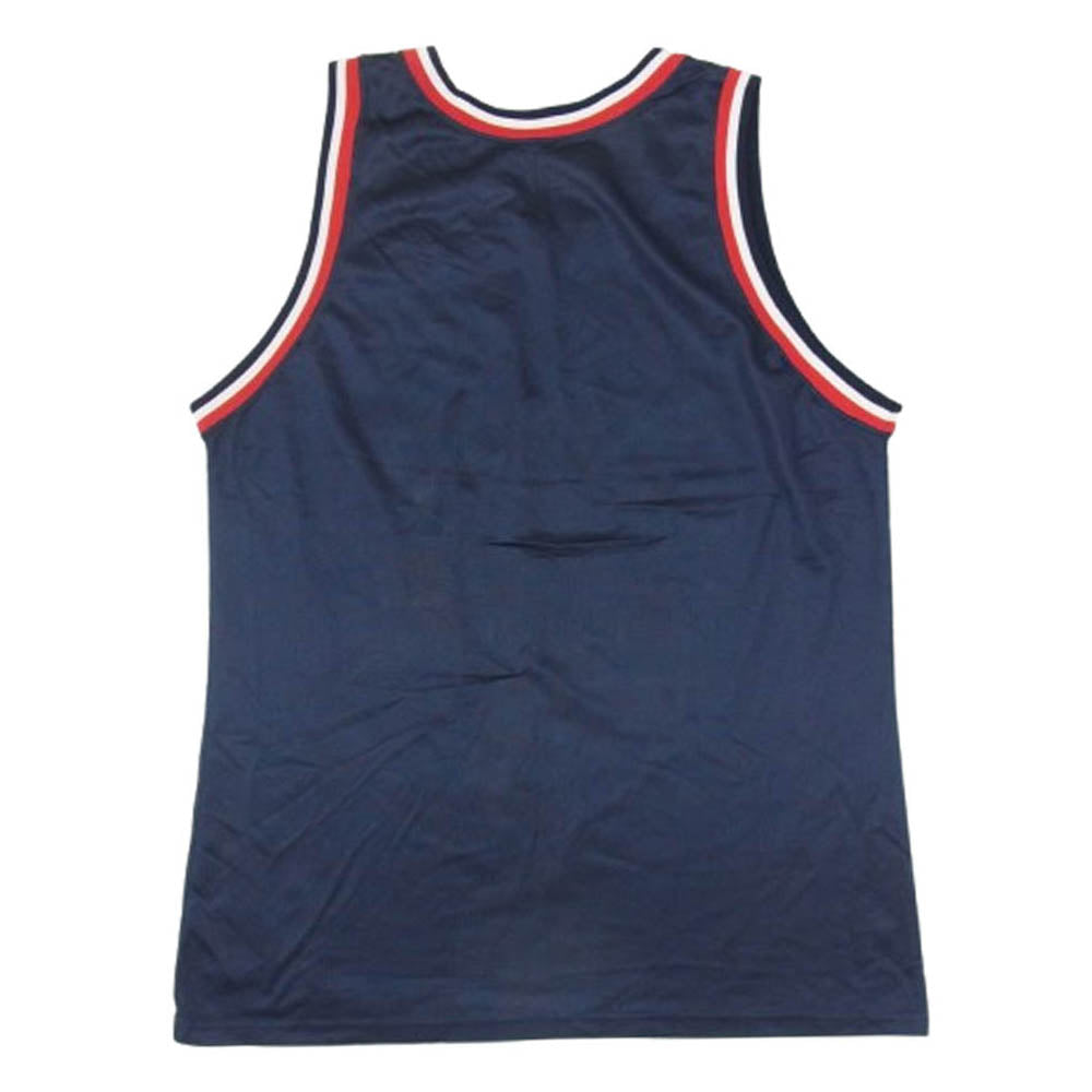 Champion チャンピオン 90s USA製 アメリカ代表 ドリームチーム ゲーム シャツ ネイビー系 44【中古】