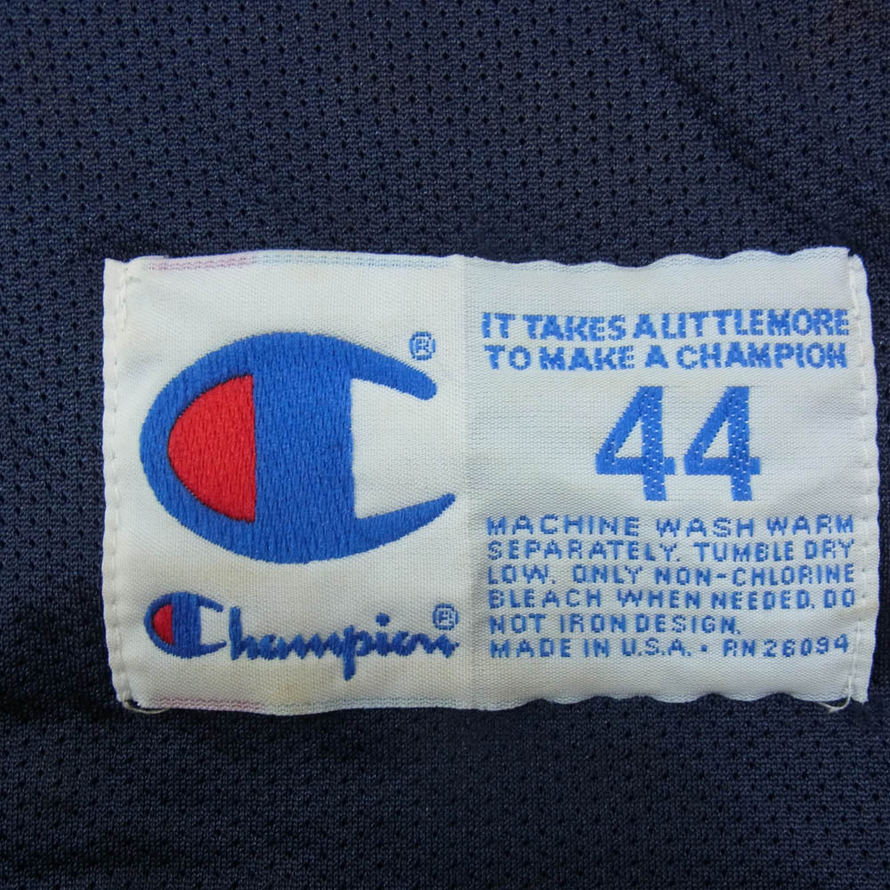 Champion チャンピオン 90s USA製 アメリカ代表 ドリームチーム ゲーム シャツ ネイビー系 44【中古】