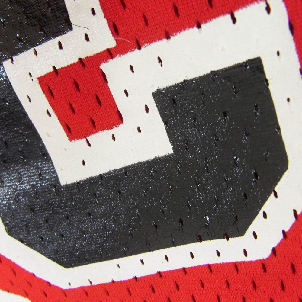 Champion チャンピオン 90s USA製 NBA CHICAGO BULLS MICHAEL JORDAN シカゴ ブルズ マイケル ジョーダン ゲーム シャツ レッド系 48【中古】