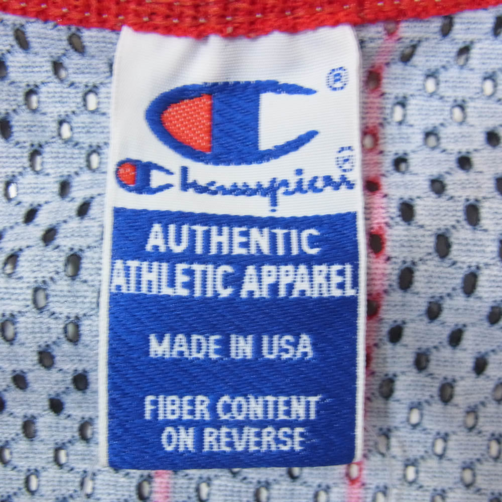 Champion チャンピオン 90s USA製 NBA CHICAGO BULLS MICHAEL JORDAN シカゴ ブルズ マイケル ジョーダン ゲーム シャツ ブラック系 44【中古】