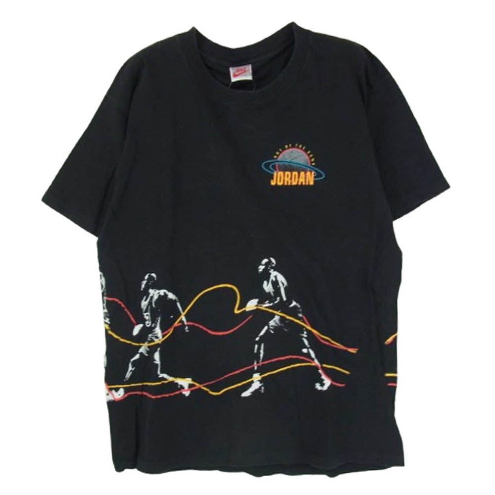 NIKE ナイキ ヴィンテージ 90s USA製 銀タグ AIR JORDAN ART OF THE DUNK ジョーダン プリント Tシャツ ブラック系 L【中古】
