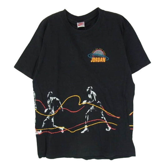 NIKE ナイキ ヴィンテージ 90s USA製 銀タグ AIR JORDAN ART OF THE DUNK ジョーダン プリント Tシャツ ブラック系 L【中古】